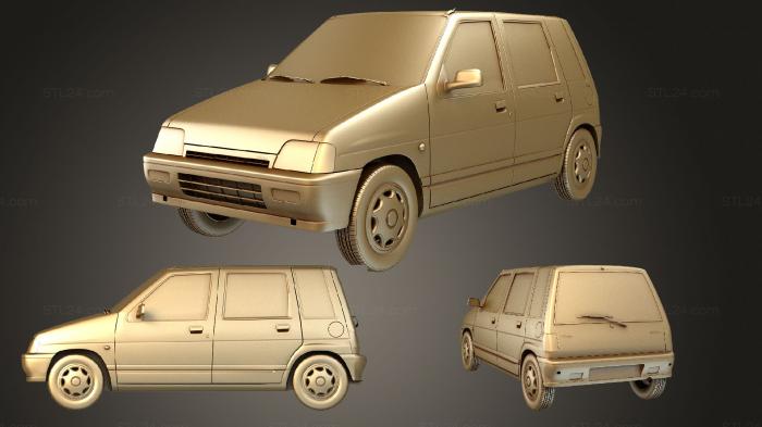 Автомобили и транспорт (Daewoo Tico 1993, CARS_1248) 3D модель для ЧПУ станка